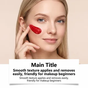 Vue détaillée de l'application de peinture corporelle rouge pour Halloween