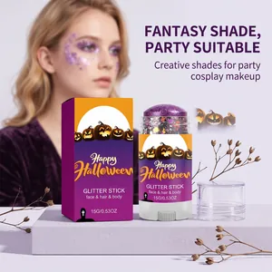 Stick di glitter viola di Halloween per trucco viso e corpo in confezione festiva regalo