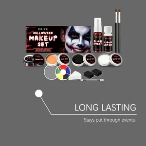 Kit completo de maquillaje SFX Halloween para crear efectos de pintura duraderos.