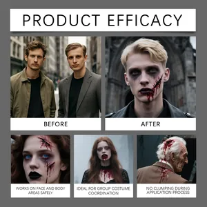 Kit de maquillaje profesional de Halloween SFX para efectos realistas de heridas y piel