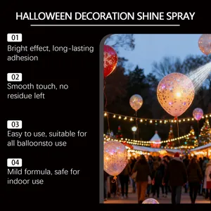 Halloween Deko Glanzspray verstärkt Ballonglanz in festlicher Party-Atmosphäre im Freien