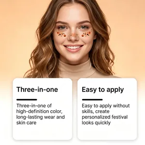 Close-up of Halloween pumpkin temporary face tattoo stickers for festive makeup looks