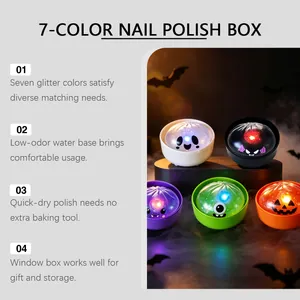 Detailed view of 7-color Halloween light-up squeeze toys with cute monster faces