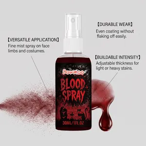Realistic Halloween fake blood spray for zombie and vampire makeup with fine mist effect