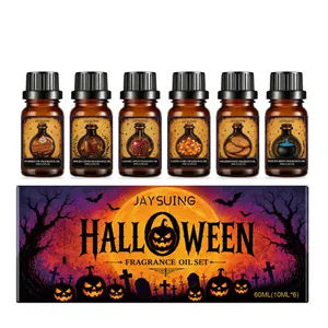 Set de aceites aromáticos de Halloween JAYSUING con 6 aromas en caja de regalo decorativa