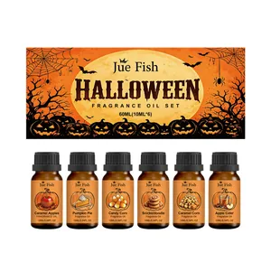 Set de aceites fragantes de Halloween con 6 aromas para ambiente festivo en casa