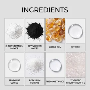 Détails des ingrédients pour peinture faciale d'Halloween, incluant du dioxyde.
