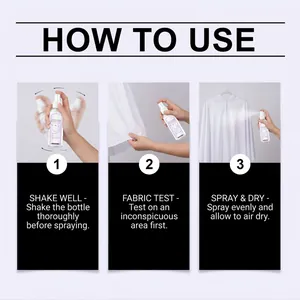 Step-by-step instructions for using the Halloween pearl luster clothing spray effectively.