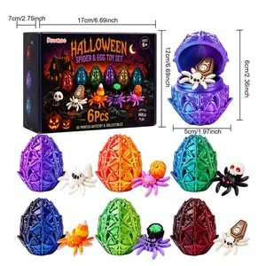 Professionele 3D-geprinte Halloween spin en ei verrassing speelgoedset met maten