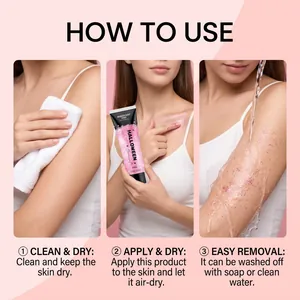 Guide étape par étape pour appliquer et retirer le gel pailleté rose pour le corps