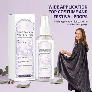 Detail view of 100ml Halloween Pearl Shine Spray bottle and box for costume glow