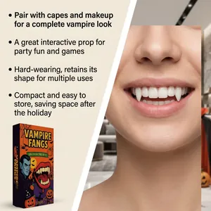 Vampire fangs costume accessory set for professional Halloween party makeup and cosplay