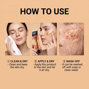 Guide étape par étape sur l'utilisation du gel scintillant orange pour Halloween sur la peau