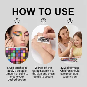 Guide étape par étape pour l'application du kit de maquillage pour visage et corps Halloween