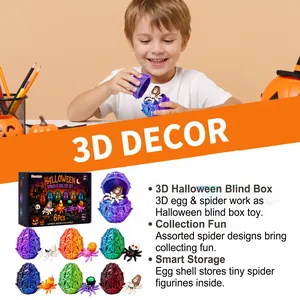 Productdetail van 3D-geprinte Halloween-spinneneieren set met spelend kind