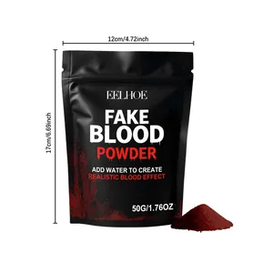 50g Kunstblutpulver Beutel für realistische Halloween Spezialeffekt-Make-up Requisiten