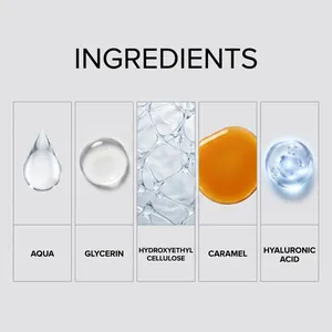 Inhaltsstoffanzeige für Kunstblut mit Aqua, Glycerin und Hyaluronsäure-Details.