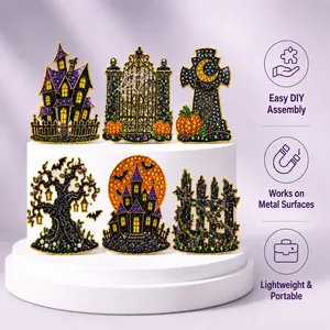 Detailansicht der Halloween-DIY-Acryl-Diamant-Magnetsticker für Partys
