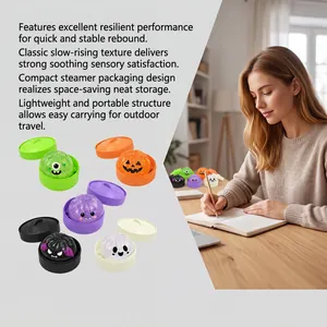 Halloween monster themed slow-rising squishy toys with portable mini steamer baskets