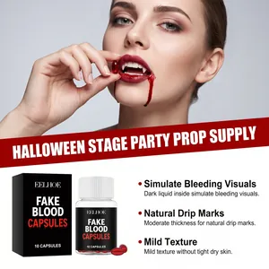 EELHOE Realistische Kunstblutkapseln für Halloween-Make-up und Bühnenrequisiten.