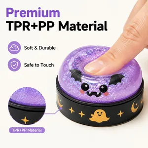 Detailansicht eines weichen Halloween-Antistressspielzeugs aus hochwertigem TPR-Material.
