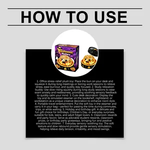 Detailed instruction guide for Halloween themed pumpkin squishy toy for stress relief