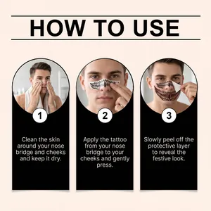 Guide complet sur l'application de tatouages de visage d'Halloween en trois étapes simples