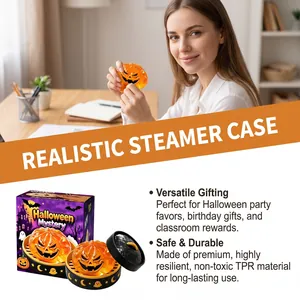 Ρεαλιστικό squishy παιχνίδι κολοκύθας Halloween με θήκη ατμομάγειρα για παιδιά