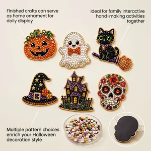 DIY Halloween Diamant Malerei Magnet Set mit verschiedenen festlichen Charakter Motiven