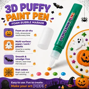 Professioneller Halloween 3D Puffy Popcorn-Farbstift für kreative DIY-Bastelarbeiten und Graffiti