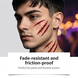 Tatouages réalistes de griffures sanglantes pour maquillage de cosplay d'Halloween