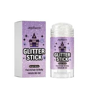 Zephoco Bright White Glitter Stick for Face Hair and Body in Halloween packaging