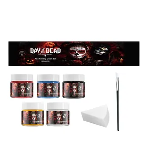 Σετ μακιγιάζ Halloween 5 χρωμάτων για εφέ σκελετού και σκηνικά εφέ