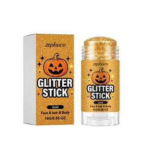 Stick glitter dorato Zephoco per trucco professionale di viso capelli e corpo Halloween