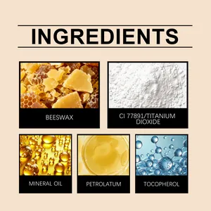 Elenco dettagliato ingredienti per stick pittura corpo con cera d'api e olio minerale puro