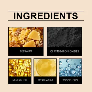 Makroansicht der Inhaltsstoffe des Gesichtsmalstifts mit Bienenwachs und Mineralöl.