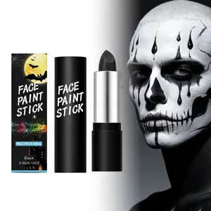 Schwarzer Gesichtsschminkstift für professionelles Halloween Skelett-Make-up.