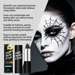 Schwarzer Gesichtsschminkstift für Halloween-Make-up mit Spinnennetz-Detail