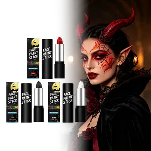 Bastoncino Truccabimbi Halloween Rosso Nero Bianco Matita Per Pittura Corpo Cosmetico Professionale Per Feste Cosplay Trucco