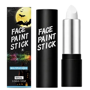 Barra de pintura facial blanca profesional para maquillaje de Halloween, cosplay y fiestas.