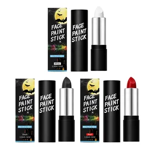 Bastoncini trucco Halloween bianco nero rosso con confezione regalo set da 3,5g