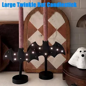 Γοτθικό Κηροπήγιο Νυχτερίδα Twinkle Μαύρο Σιδερένιο Στήριγμα Κεριού Διακοσμήσεις Χάλοουιν Τρομακτική Διακόσμηση Σπιτιού Δώρο