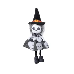 Detailed view of a Halloween witch ghost doll hanging ornament for spooky party decor