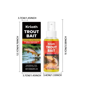 Mesures détaillées pour le flacon de spray Kriath 60ml et son emballage cartonné