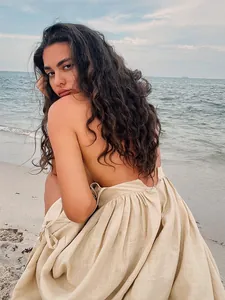 Elegant sexy cotton backless maxi dress with tie-up details for beach vacation