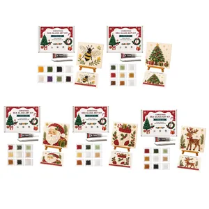 DIY Christmas sea glass art kit for creative holiday mosaic home decor crafting