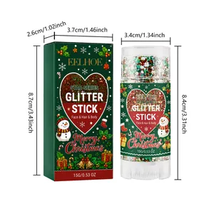 Dimensioni del prodotto EELHOE stick glitter natalizio per viso capelli e corpo