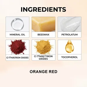 Detaillierte Liste der Lipgloss-Inhaltsstoffe: Bienenwachs, Mineralöl und Tocopherol.
