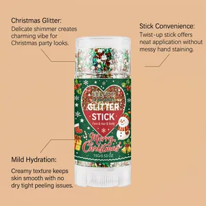 Dettaglio dello stick di glitter natalizi EELHOE con caratteristiche del prodotto