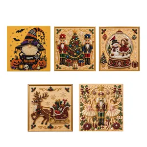 Nutcracker and ballet girl themed Christmas pearl and diamond embroidery painting set